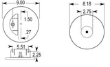 TORQUE Air Spring Bag for Kenworth (Replaces Firestone 9617) Aftermarketus Reversible Sleeve Air Springs
