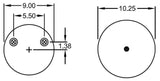 Trailer Air Spring Bag (Replaces Firestone W01-358-9645, Hendrickson S-23612) Aftermarketus Reversible Sleeve Air Springs