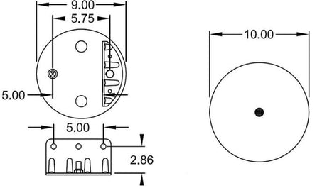 Air Spring Bag for Navistar Trucks (Replaces Firestone W01-358-9648, Navistar 2027911C-1) Aftermarketus Reversible Sleeve Air Springs