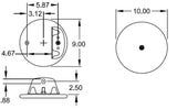 Trailer Air Spring Bag (Replaces Firestone W01-358-9663, Hendrickson 60271-1, Contitech 910-18 5P939) Aftermarketus Reversible Sleeve Air Springs
