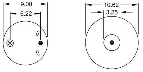Air Spring Bag for Freightliner Trucks (Replaces Freightliner 16-13810-000, Firestone W01-358-9780) Aftermarketus Reversible Sleeve Air Springs