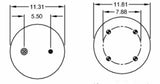TORQUE Air Spring Bag for Rowe (Replaces Firestone 9811) Aftermarketus Reversible Sleeve Air Springs