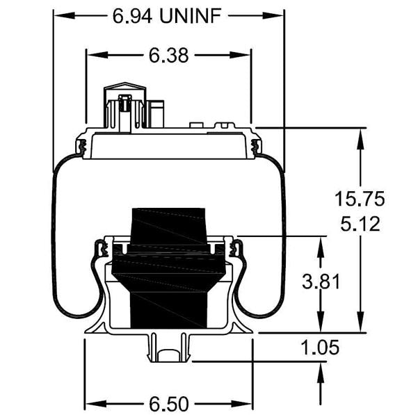 Front Axle Air Spring Bag for Volvo(Replaces Firestone 9913) Aftermarketus Reversible Sleeve Air Springs