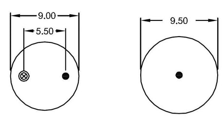 Trailer Air Spring Bag (Replaces Firestone W01-358-9921, W&C AS-0090, Holland 905-57-117) Aftermarketus Reversible Sleeve Air Springs
