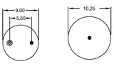 Trailer Air Spring Bag (Replaces Firestone W01-358-9923, Goodyear 1R12-481, SAF Holland 905-57-118) Aftermarketus Reversible Sleeve Air Springs