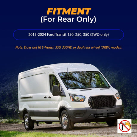 Air Spring Bag Suspension Kit for 2015-2024 Ford Transit 150 / 250 / 350 (2WD & 4WD) | 7,500lbs Capacity